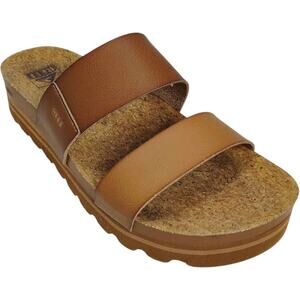Reef Women’s Size 8 Cushion Vista Hi Slip-on Sandal Espresso Duo Boho Indie